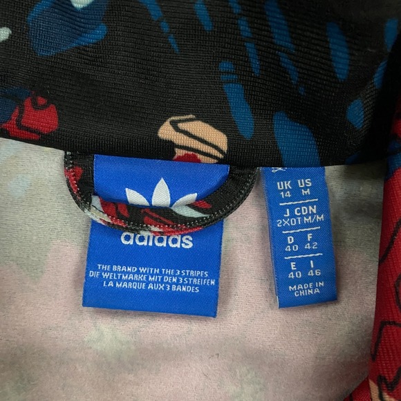 Adidas X Farm Rio Track Jacket size Medium Floral Coral Reef Black 2016 - Picture 2 of 10